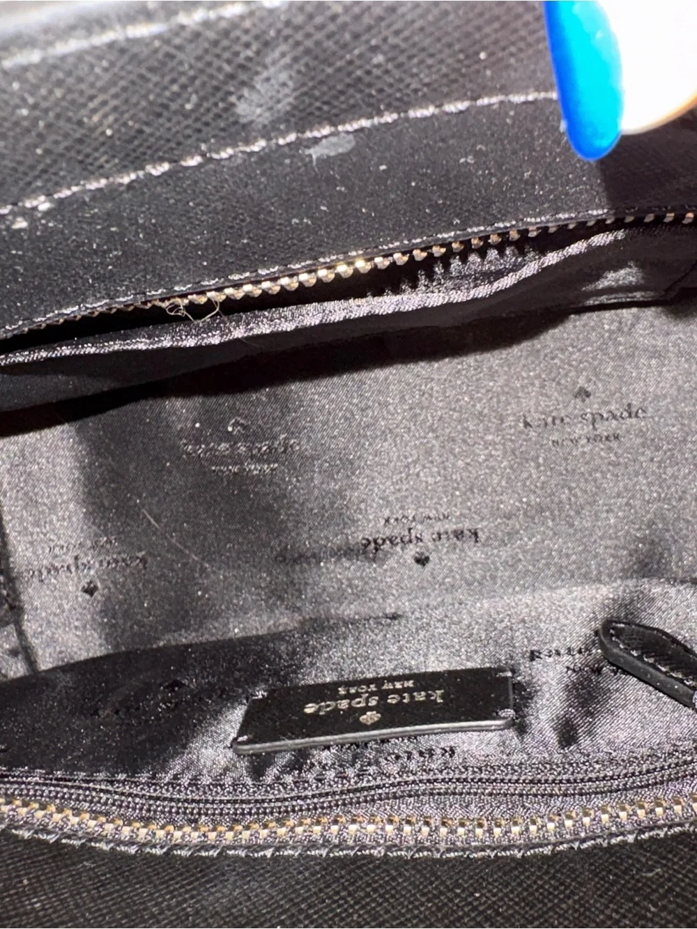 kate spade Black Leather Satchel with Crossbody Strap